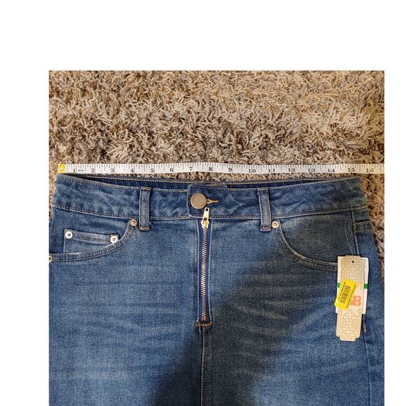 GB exposed zipper denim skirt NWT - Picture 4 of 4